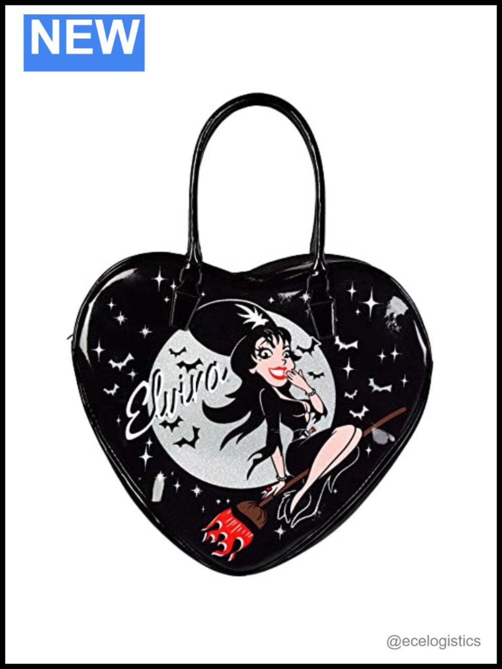 Elvira Heart Shaped Vegan Leather Handbag with Shoulder Strap
